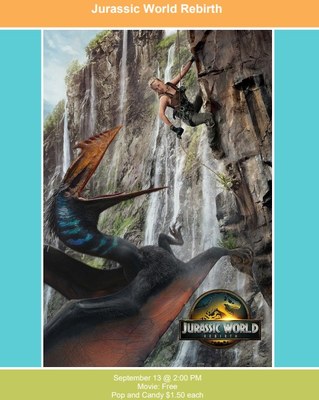 Cinema Saturday: Jurassic World - Rebirth Cinema Saturday: Jurassic World - Rebirth